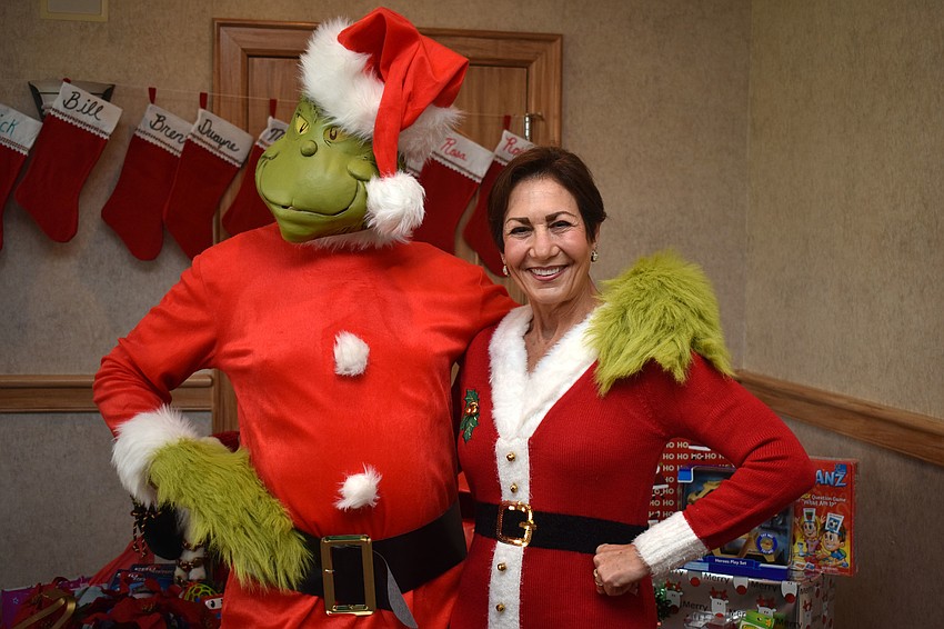 The Grinch with L’Ambiance manager Robin Spencer