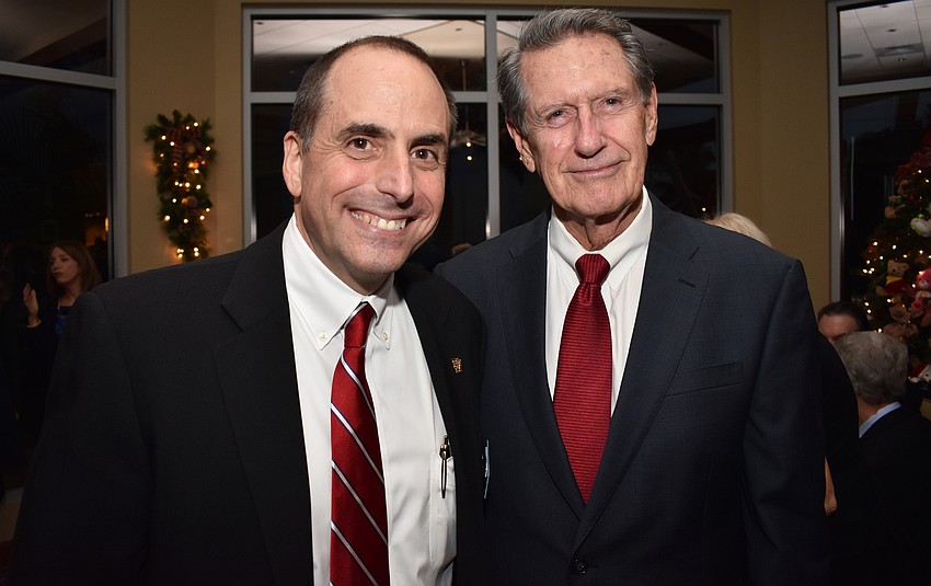 Sarasota Memorial Healthcare Foundation President Mason Ayres and Sarasota Memorial Healthcare Foundation Board Chairman Jim Syprett