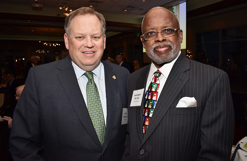 Sarasota Memorial Hospital President and CEO David Verinder and Dr. Washington Hill