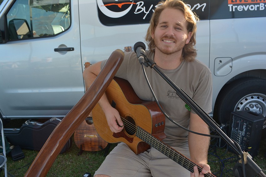 Musician Trevor Bystrom of Anna Maria Island entertained the crowd.