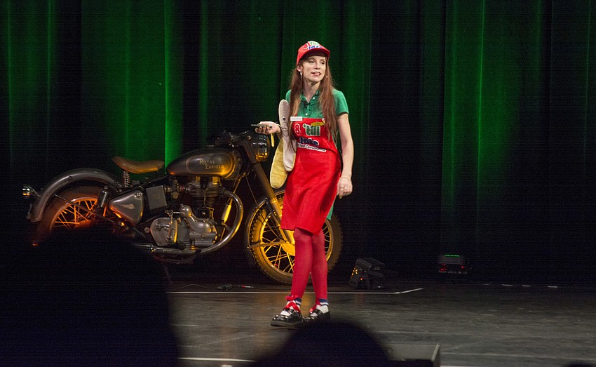 Arist Lucy Sparrow speaks at the 2017 PINC conference.