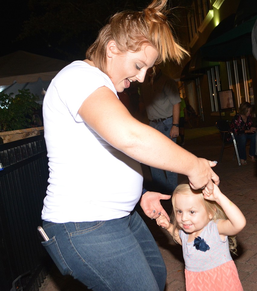 Julia and June Parrish of Tampa came to Holidays Around the Ranch to do a little dancing.