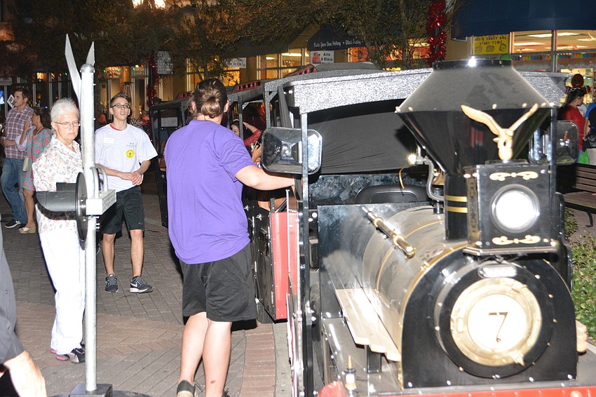 The trackless train was packed from beginning to end during Holidays Around the Ranch.