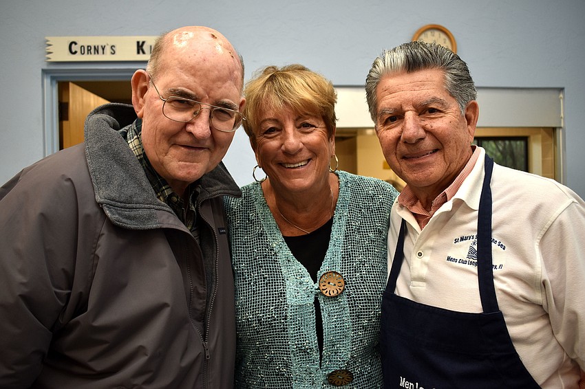 The Rev. Gerry Finegan, Beth Waldmann and Lenny DiStefano