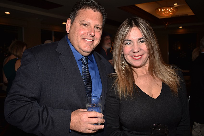 Longboat Key Police Department Deputy Chief Frank Rubino and Solange Machado