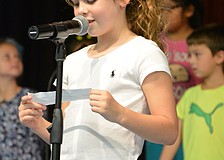 Linzie Hamilton masters her speaking part.