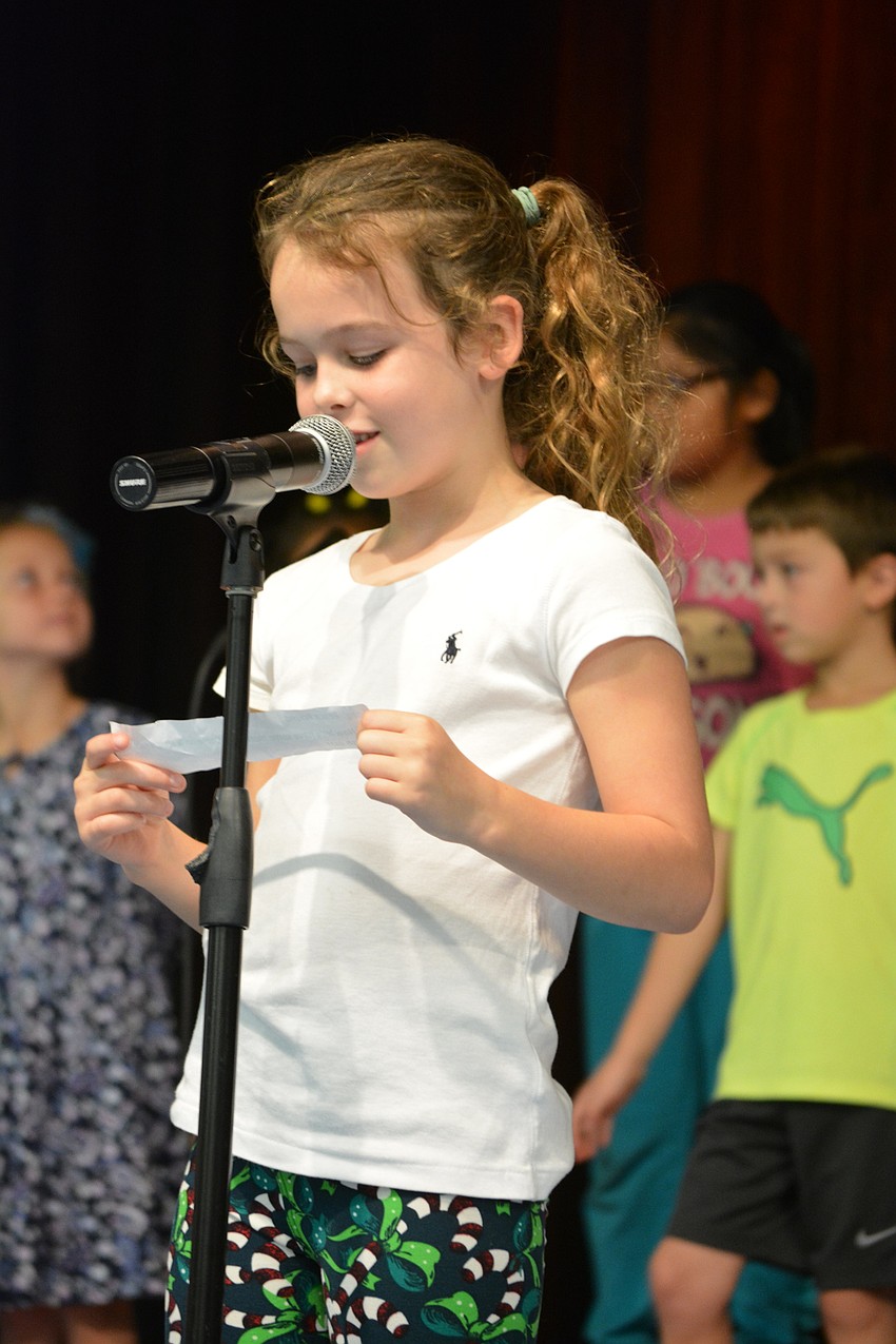 Linzie Hamilton masters her speaking part.