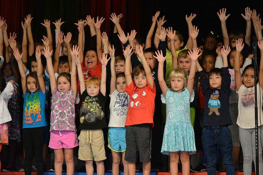 Children finish the song, 