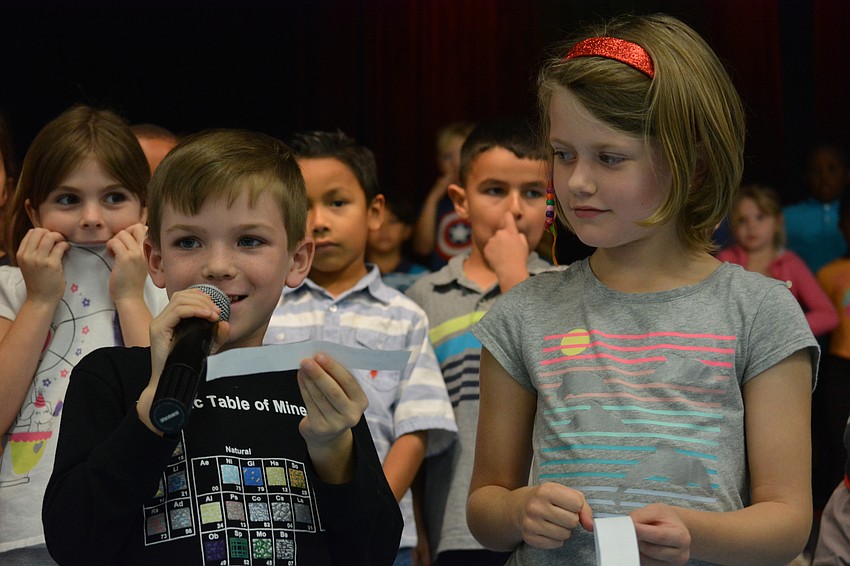 Levi Francis and Harper Poole talk about how Santa has arrived.