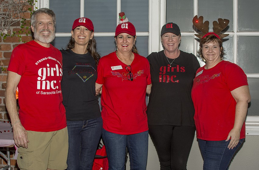 Girls Inc. board members Dennis McLean, Jennifer Compton, Kelly Abercrombie, Executive Director Angie Stringer and Director of Advancement Morgan Gerhart