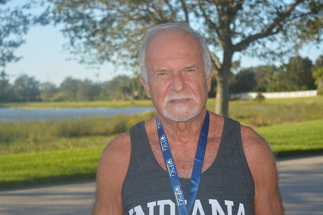 Stan Edelson won the 800 meter race at the Florida Senior Games (3:29.89).