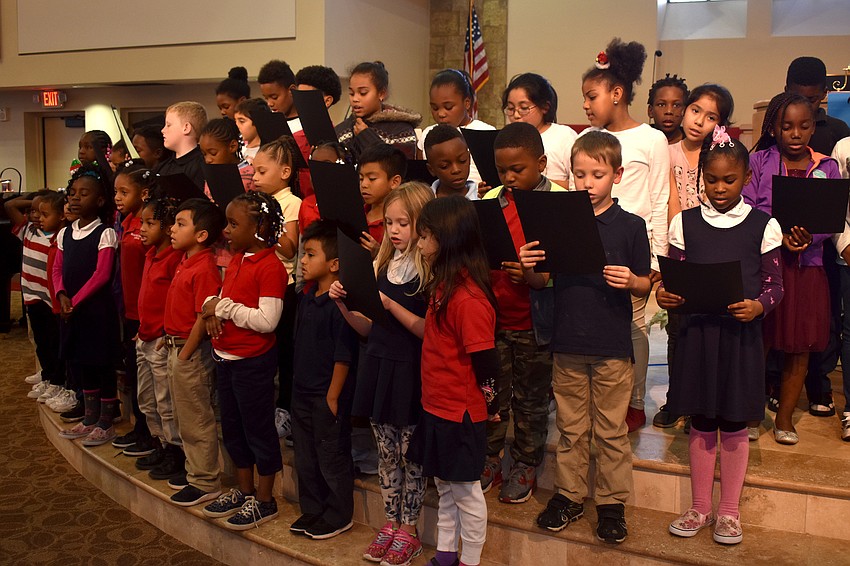 Students from the 13th Avenue Dream School performed “Little Drummer Boy” and “Joy to the World.”