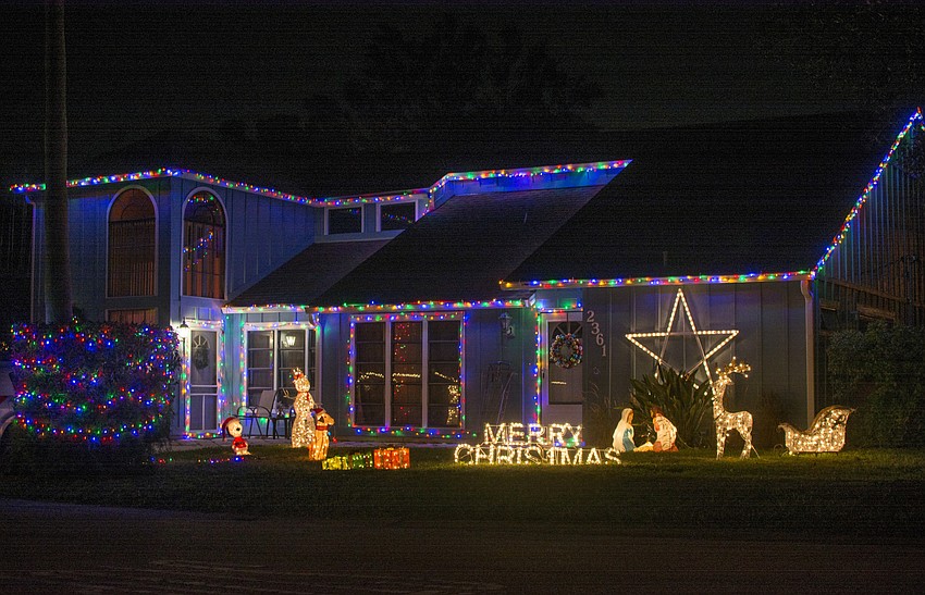 The front yard of 2361 Hibiscus Court is bound to put spectators in the holiday mood.