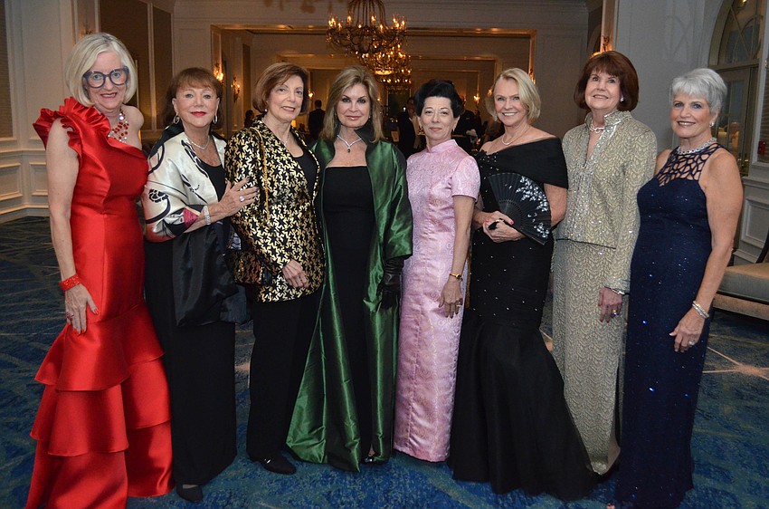 Gala Committee members Annette Lloyd, Helen Glaser, Toby Siegel, Sandra Lindqvist, Bonny Heet, Carol English, Elizabeth Wery and Edie Chaifetz at Opera Gala on Jan. 21.