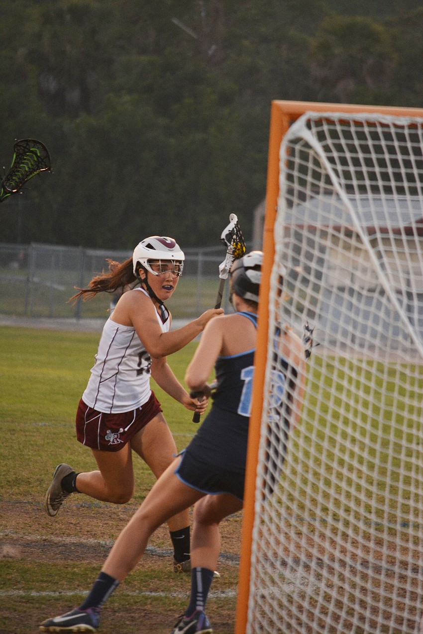 April 5: Riverview High then-junior Veronica McCurdy drives the net against North Port High. McCurdy finished the season with 80 points, tied for 11th-most in the country, according to MaxPreps.