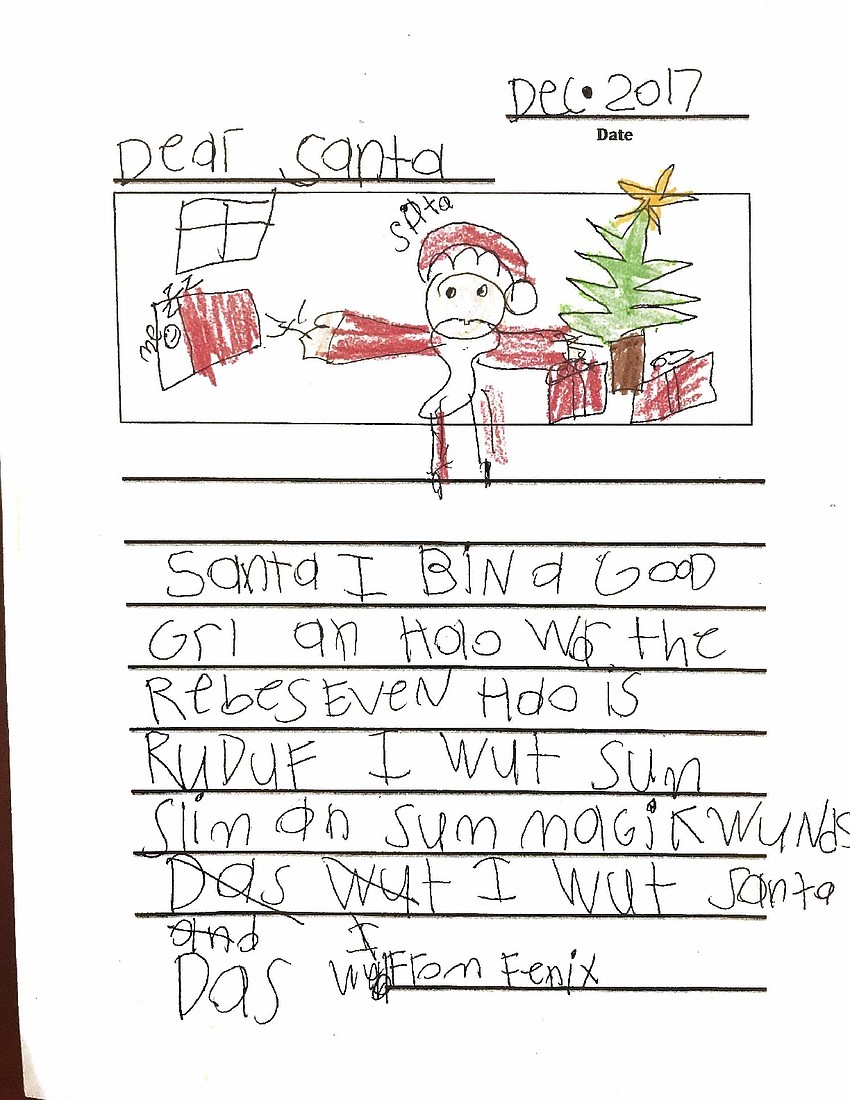 McNeal Elementary kindergartener Fenix Fitzgerald