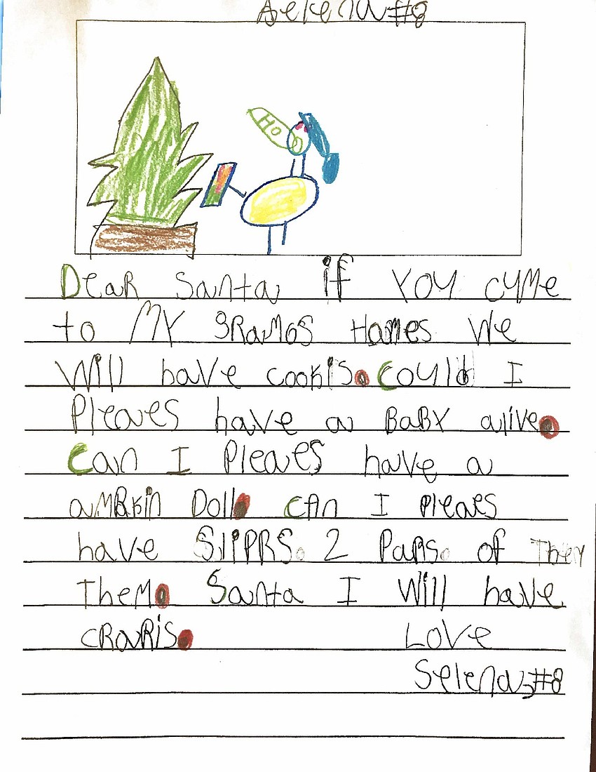 B.D. Gullett Elementary School first grader Selena Hidalgo