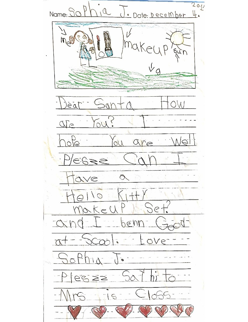 Tara Elementary School kindergarten Sophia Johnson
