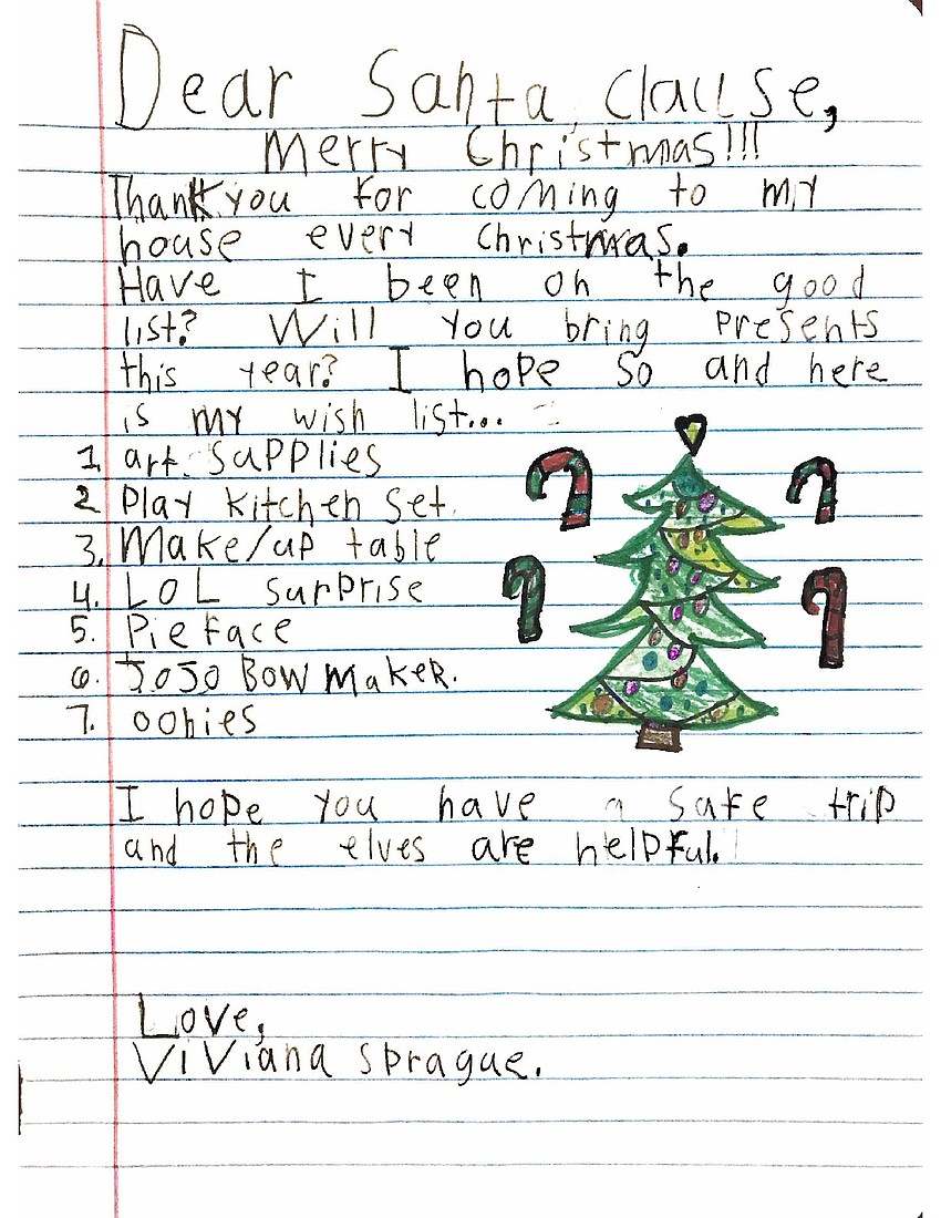 B.D. Gullett Elementary School second grader Viviana Sprague