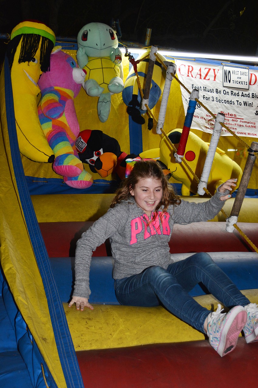 Sophie Bell almost makes it to the top of the ladder.