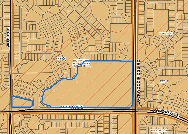 This map shows the property in question outlined in blue. It is at the northwest corner of Lockwood Ridge Road and 63rd Avenue East in Bradenton. Courtesy image.