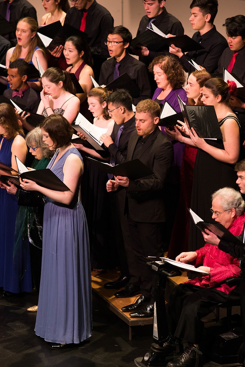 Musicians performed both verbal music numbers and orchestral.