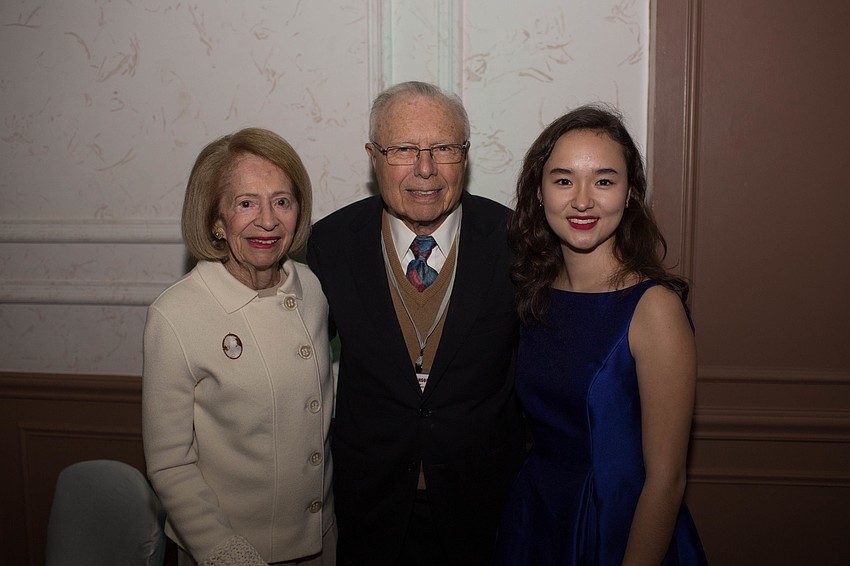 Lois Marcus, Marshall Nurenburg and Bailey Amspoker, bass player through Perlman Music Program