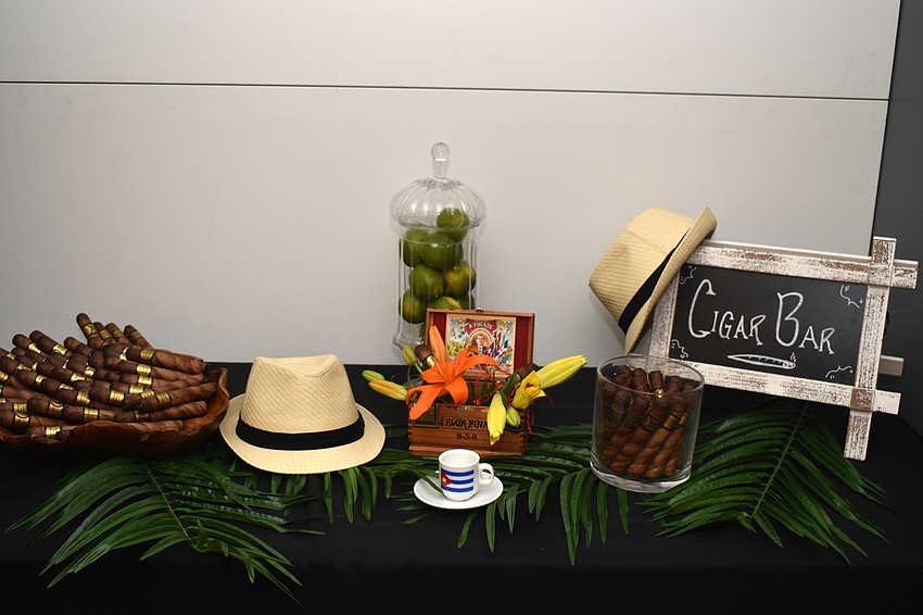 he Cuba “port” had a cigar bar for attendees.