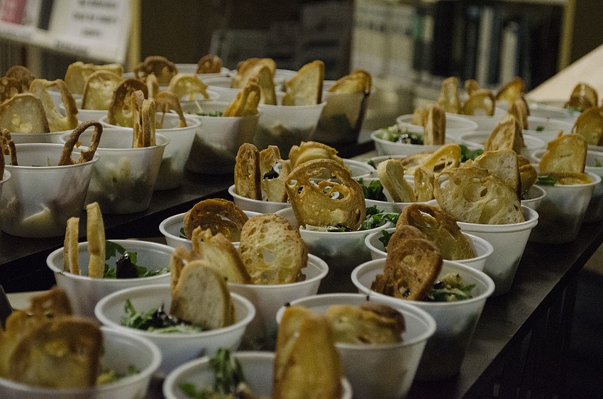 Truffled cauliflower tostini from Libby's Cafe and Bar was one of the treats available at the Crystal Ball.
