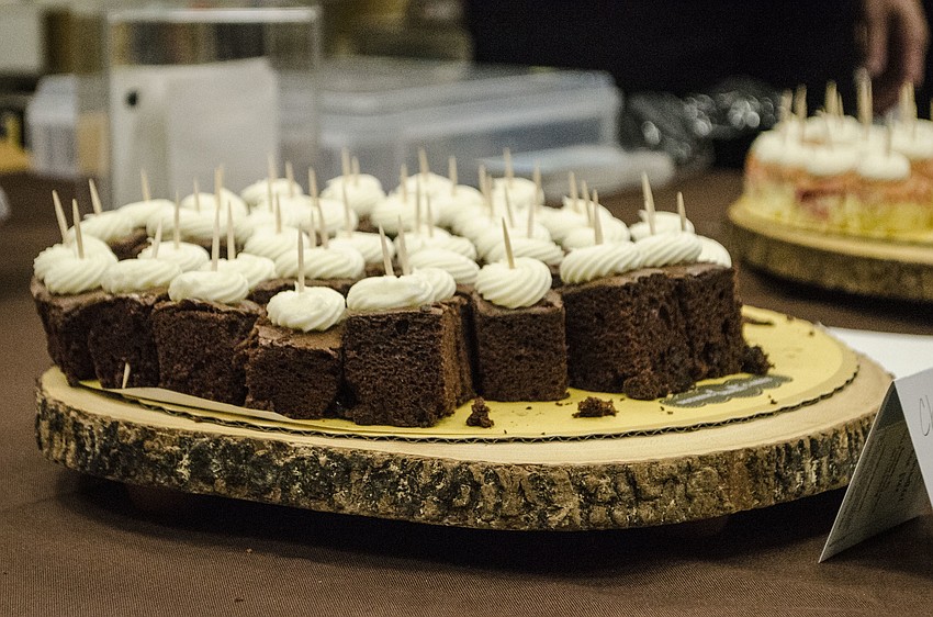 Nothing Bundt Cakes offered double chocolate chip cake for attendees to taste.