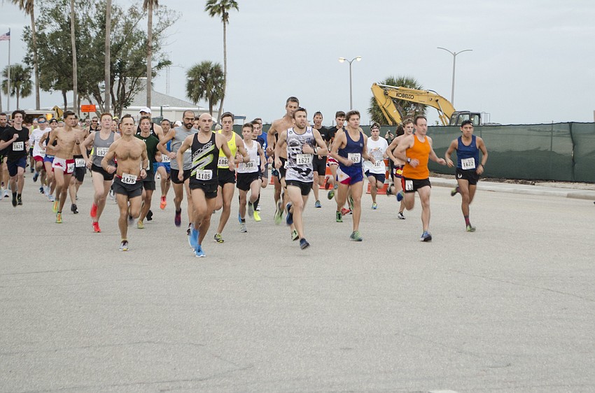 Runners took off at 7:30 a.m. sharp at the RIngling Bridge Run.