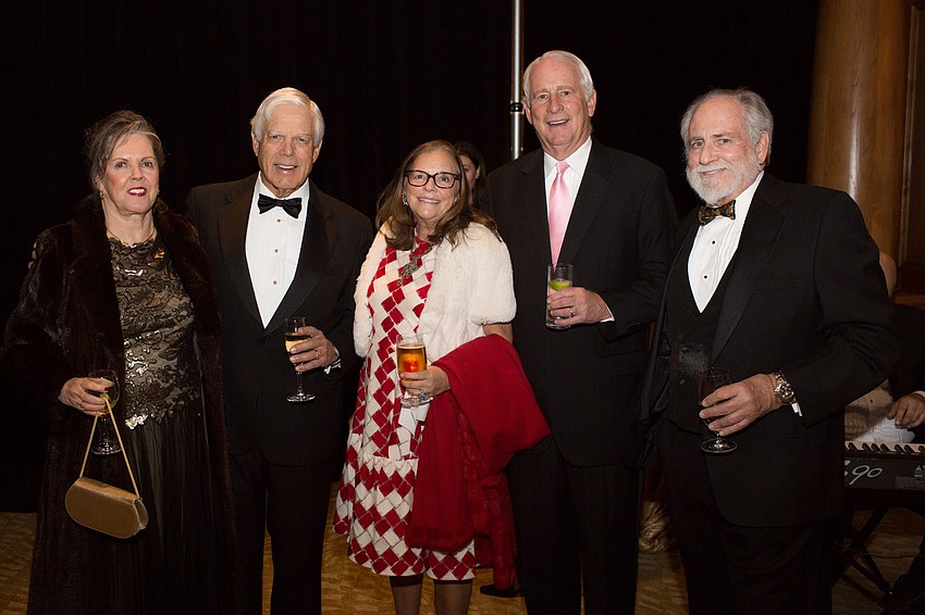 Bonnie and Bill Chapman, Peggy and Arthur Wood, and Dick Johnson