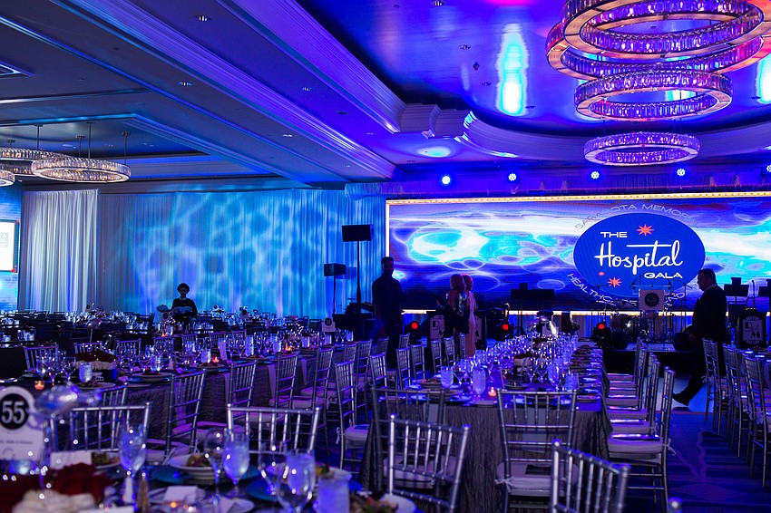 The ballroom of The Ritz-Carlton was decorated and lit up for The Hospital Gala on Jan. 13.