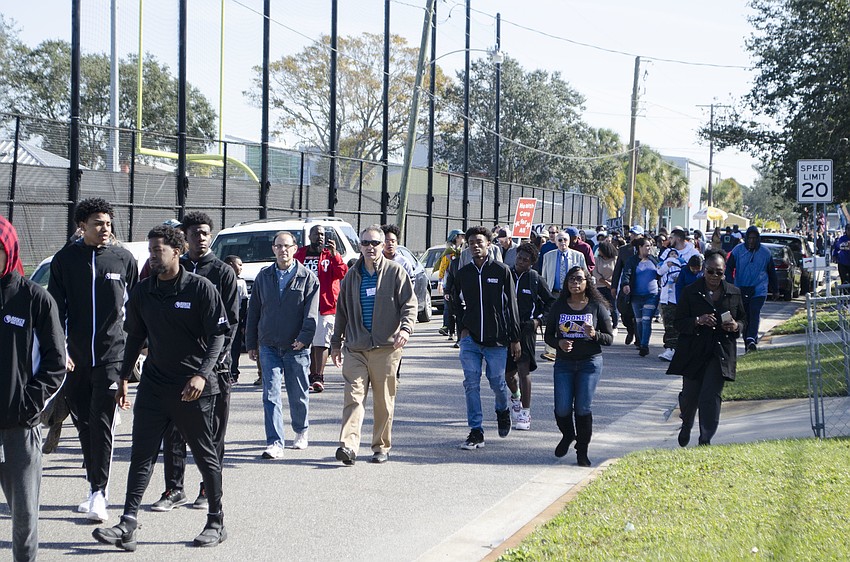 The walk started at the Robert L. Taylor Community Center, then went down Osprey Avenue to Dr. Martin Luther King Jr. Boulevard to get to the park.