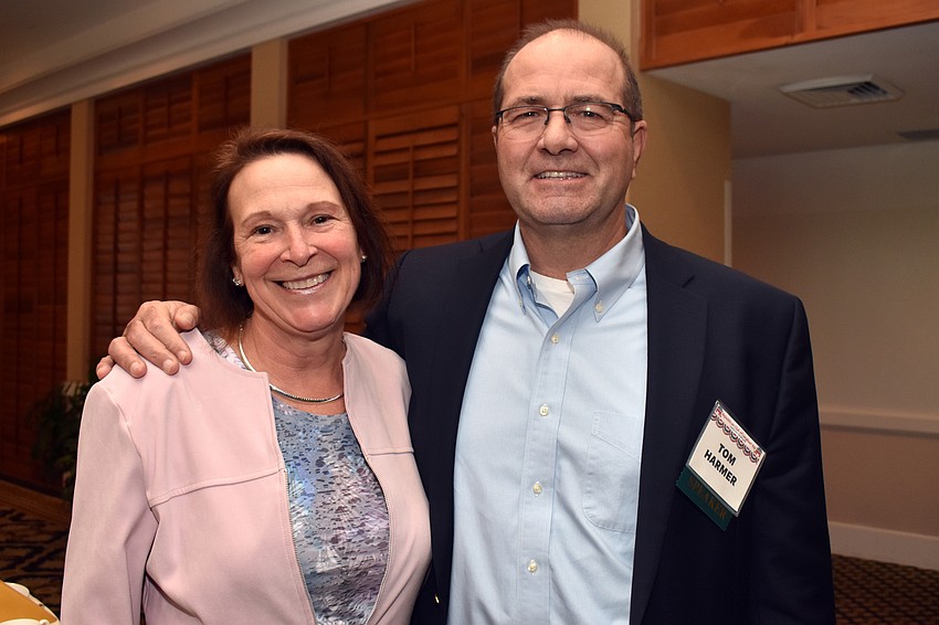 Dee Harmer and Longboat Key Town Manager Tom Harmer