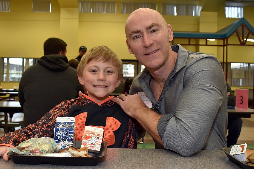 Second grader Cameron and Brian Rudolph