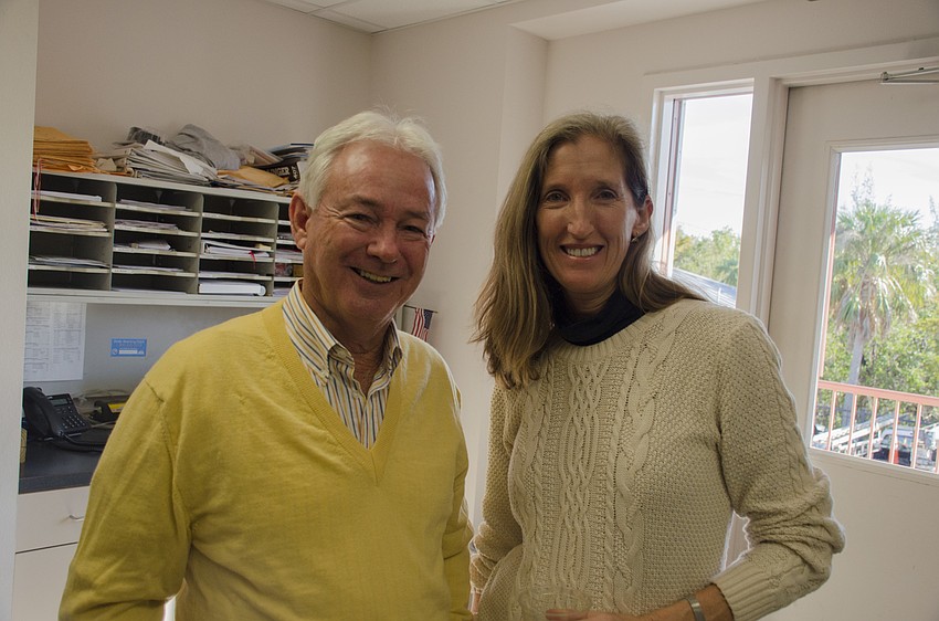 Cyndi Seamon and At-Large Commissioner Jim Brown have both worked with Juan Florensa for much of his career with the Town of Longboat Key.