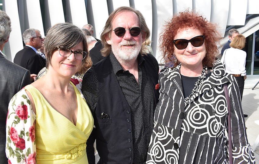 Glass artist Beth Lipman, Dave Hickie and Laura Donefer, glass artist