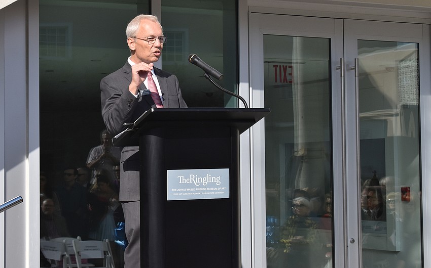Executive Director of The Ringling Steven High welcomes guests.
