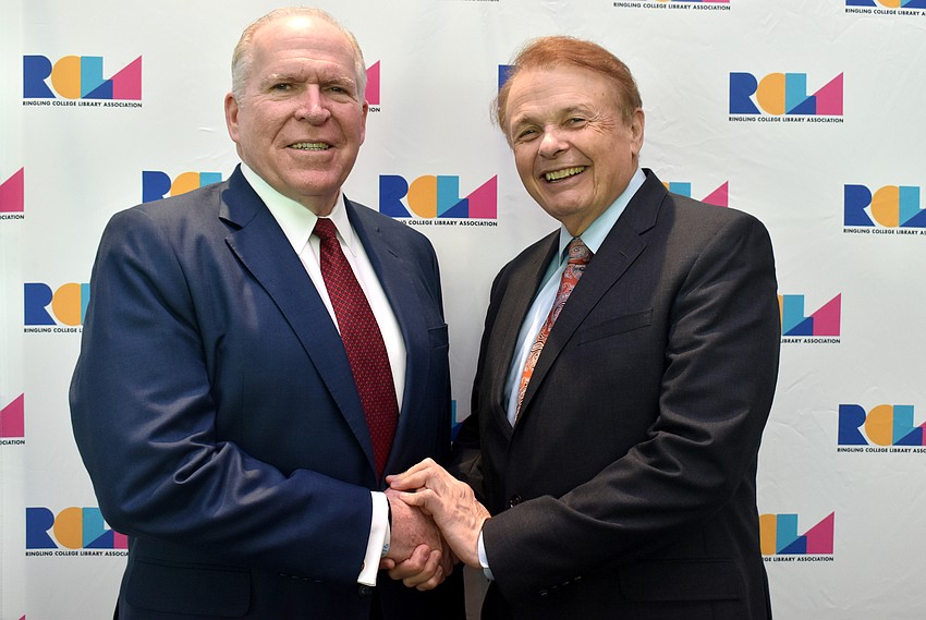 Former CIA Director John Brennan and Ringling College of Art and Design President Larry Thompson