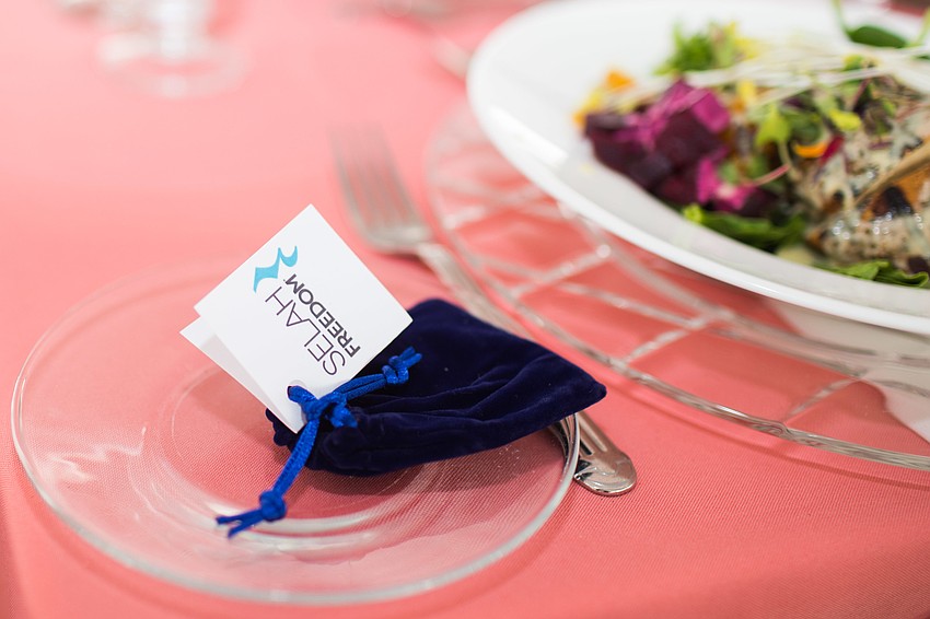 Each guest was given a gift at their chair, courtesy of Selah Freedom.