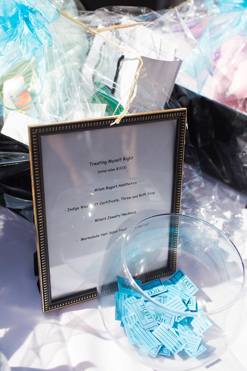 Guests were able to win baskets with their tickets.