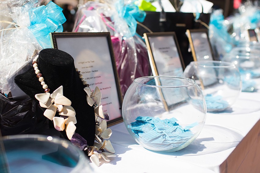 Guests were able to win baskets with their tickets.