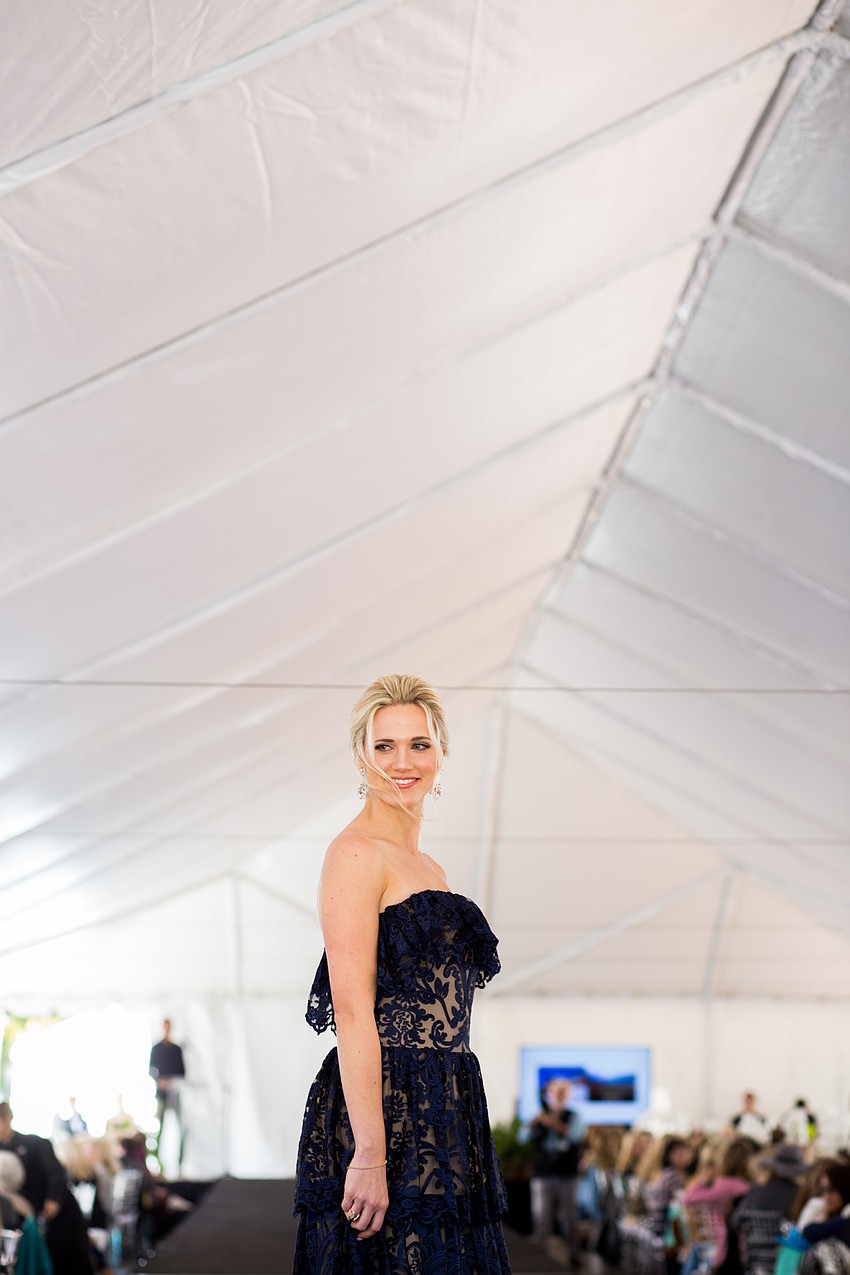 The models were wearing dresses available on Rent The Runway.