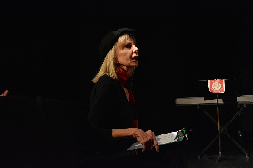 Eighth-grade ODA teacher Kathy Dozier plays Ms. Darbus, the drama teacher, as she holds auditions for the school's upcoming play.