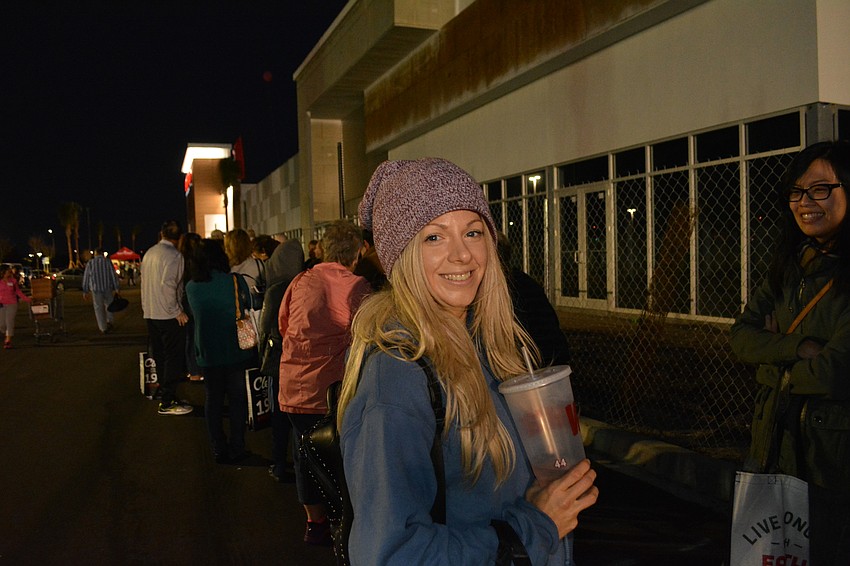 Jessica Davin, of Mallory Park, is excited to try Earth Fare's food.