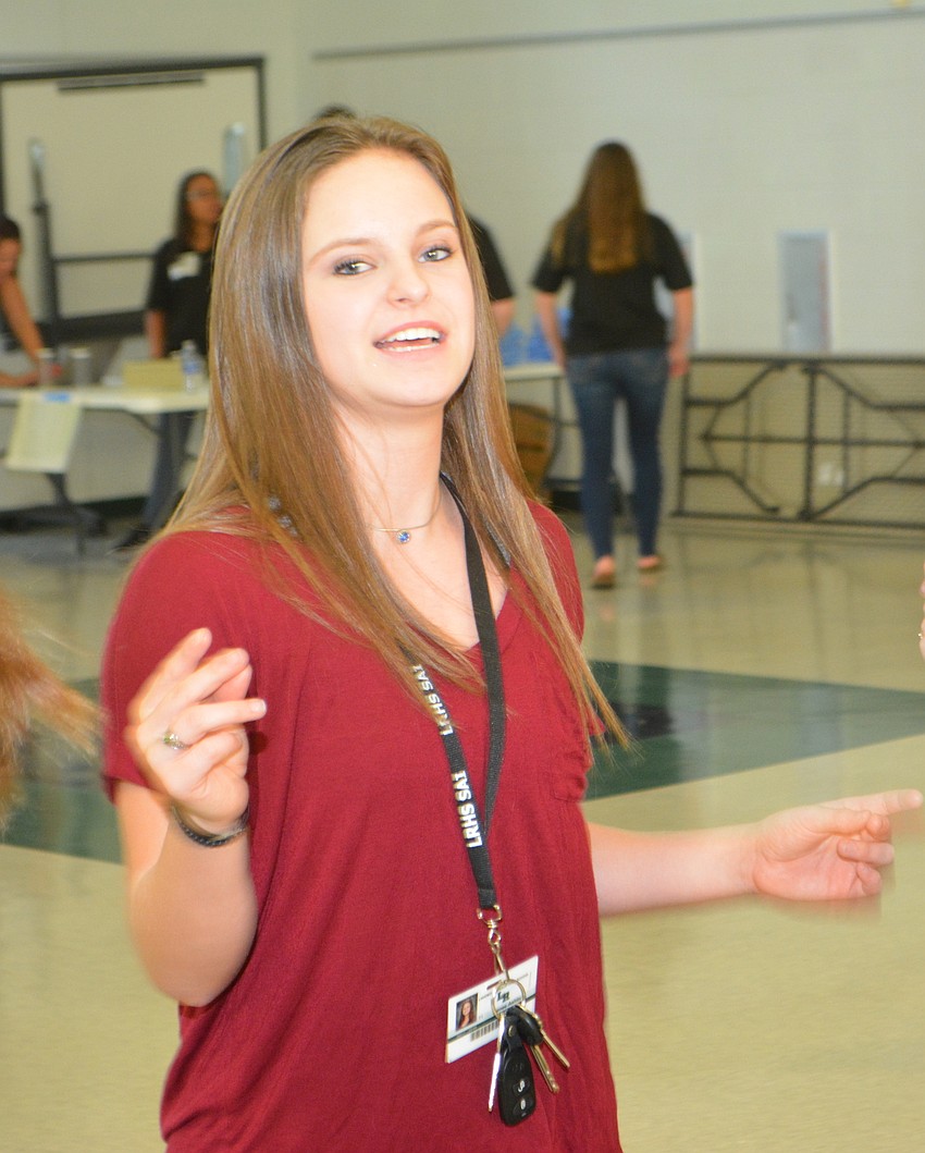 Renee Ashby is on the dance floor early in the dance marathon.