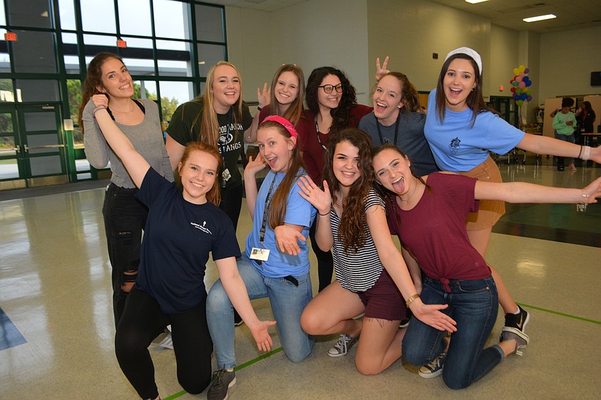 Back, Kerri Grimaldi, Angela Baldino, Renee Ashby, Jules Catina, Cameron Auk, Colby Lindblad. Front, Madeline Hartman, Alyssa Morford, Sofia Gonzalez, Chelsea Petruzzi.