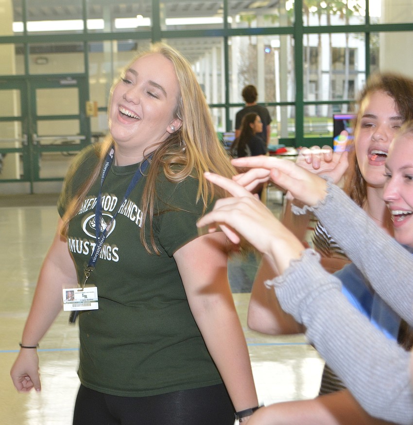 Angela Baldino was all smiles during the dance marathon.