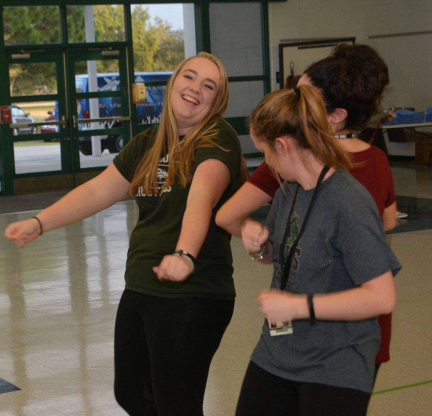 Angela Baldino shows off a few moves.